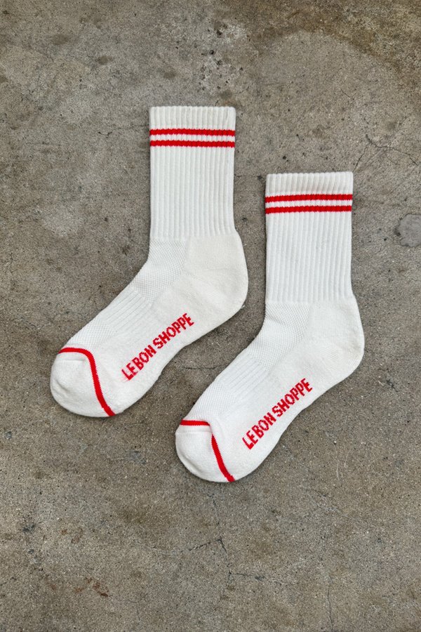 Le Bon Shoppe boyfriend sock clean white