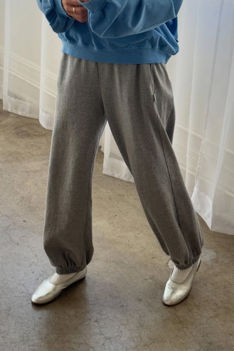 Le Bon Shoppe balloon pant heather grey back Le Bon Shoppe balloon pant heather grey back