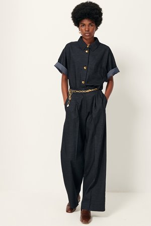 Sessun hojika pant indigo blue detail Sessun hojika pant indigo blue detail