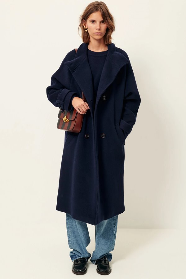 Sessun bleckett coat indigo