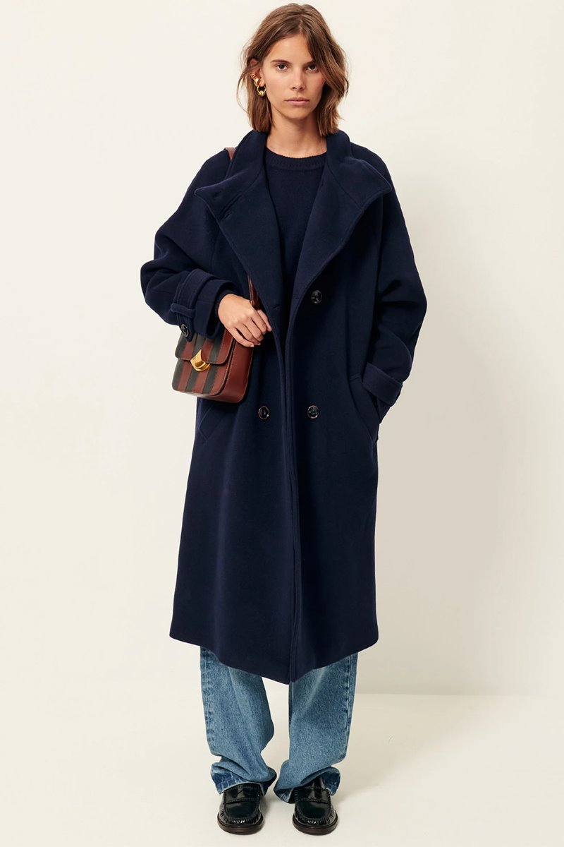 Sessun bleckett coat indigo