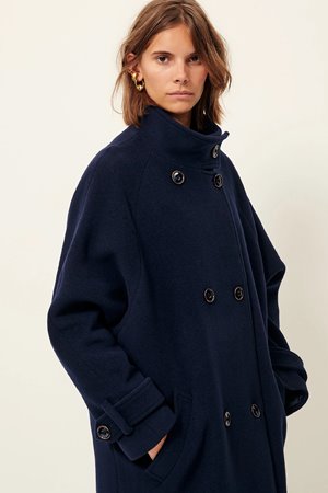Sessun bleckett coat indigo back Sessun bleckett coat indigo back