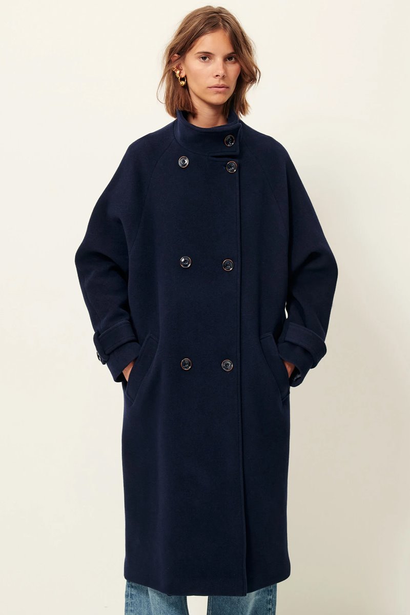 Sessun bleckett coat indigo side Sessun bleckett coat indigo side