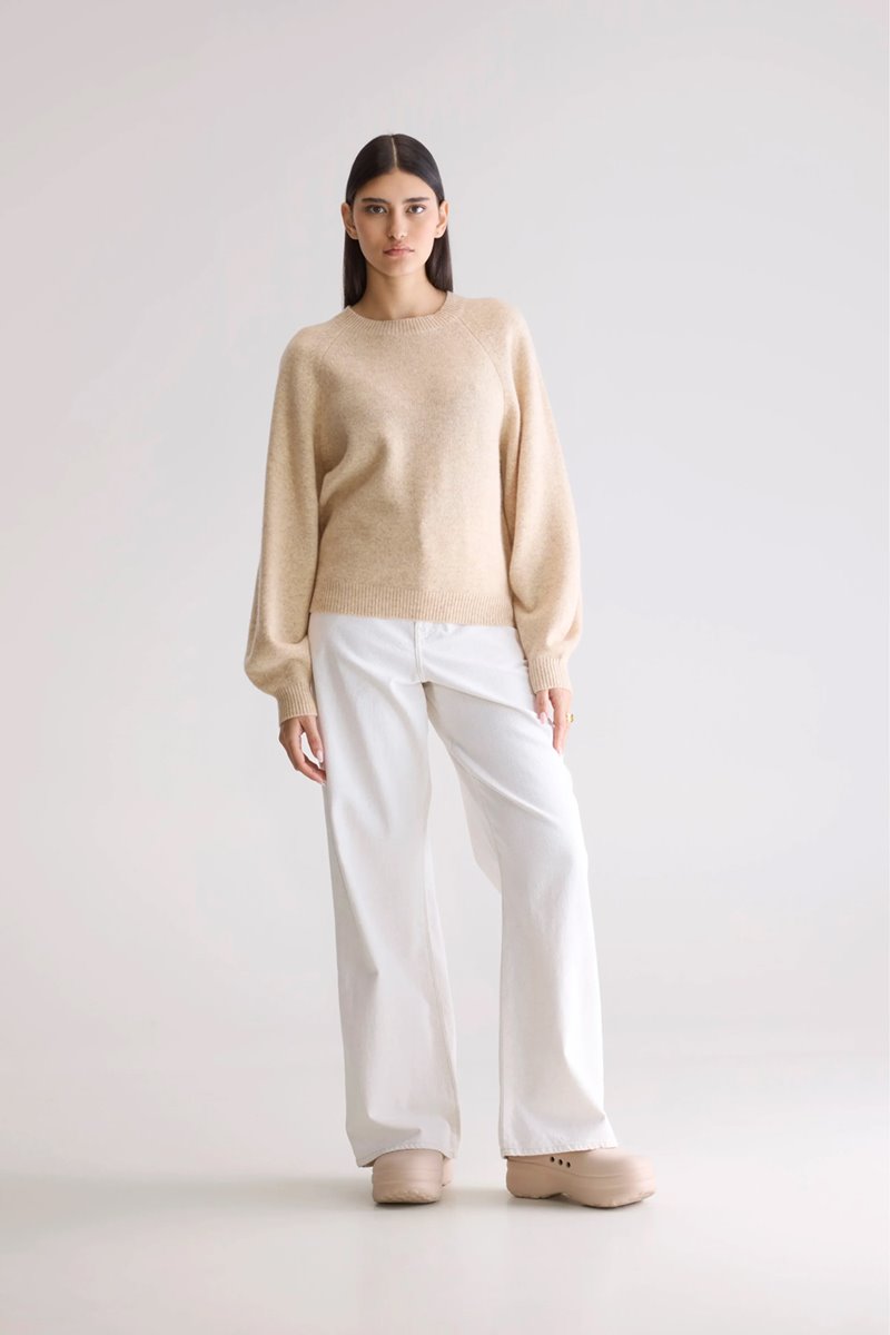 Bellerose amika knit beige melange back Bellerose amika knit beige melange back