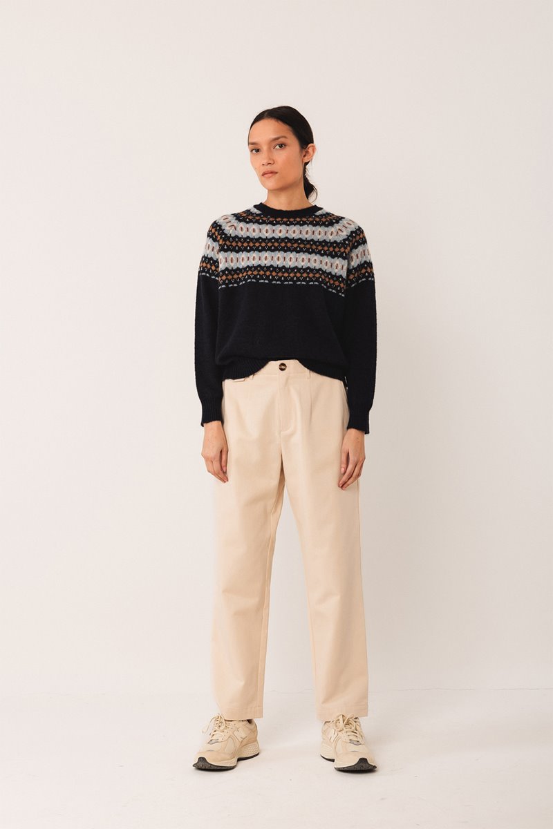 Indi & Cold  fairisle knit navy