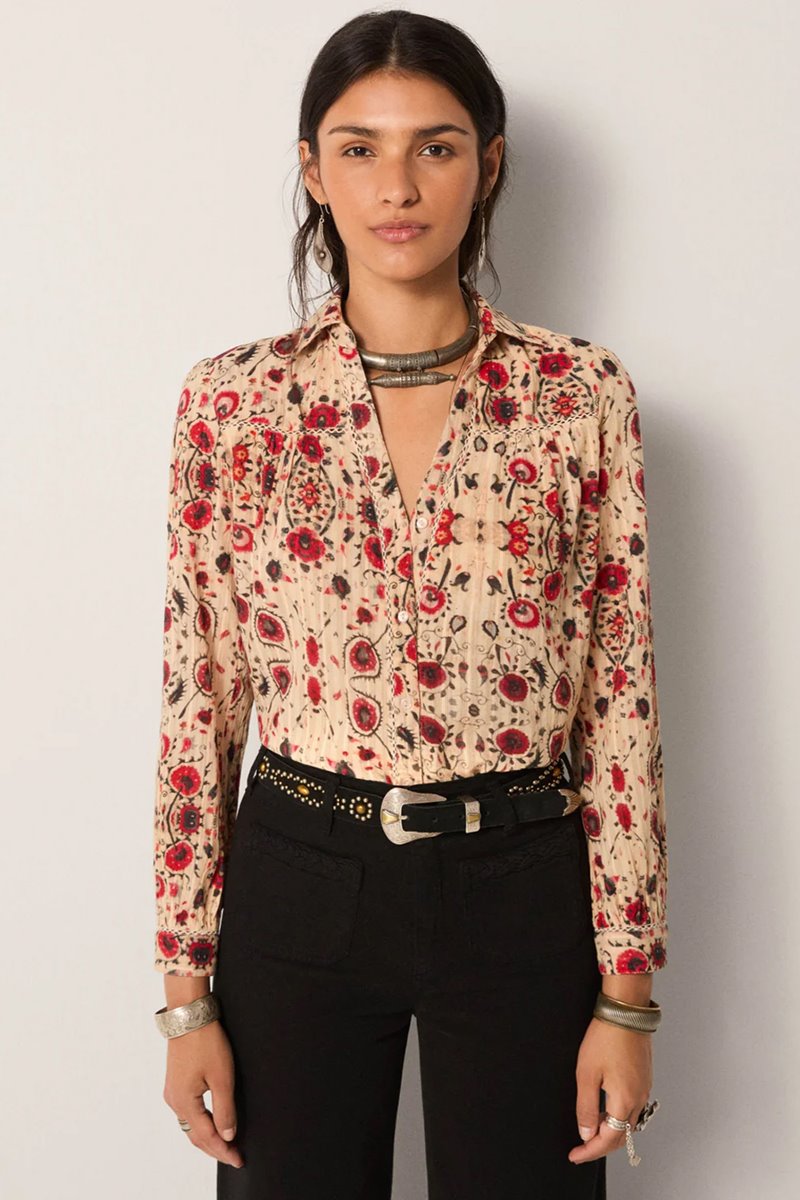 Maison Hotel amrit blouse coquelicot coquillage