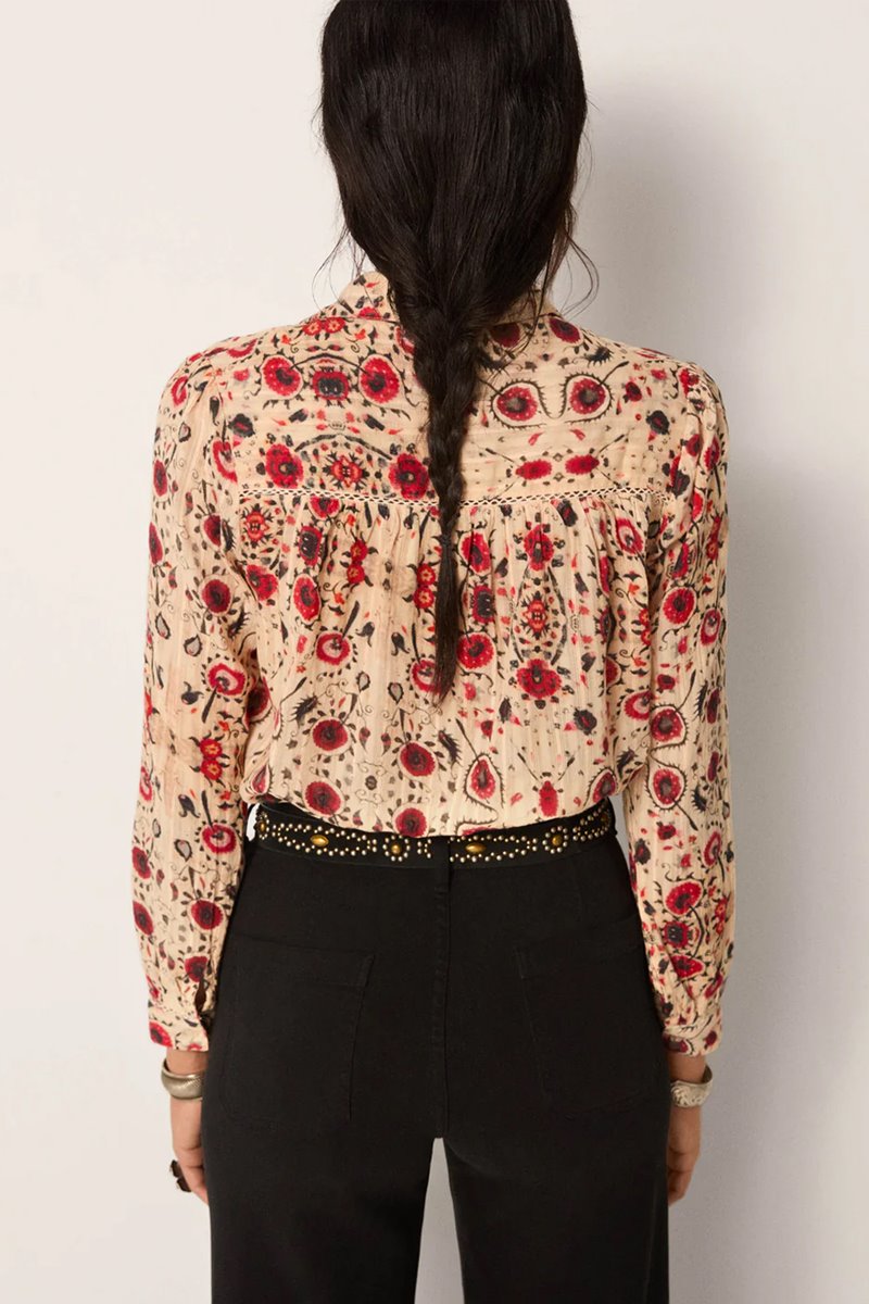 Maison Hotel amrit blouse coquelicot coquillage detail