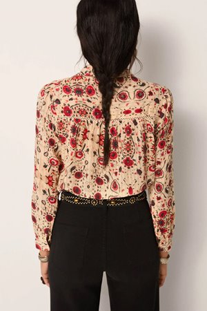 Maison Hotel amrit blouse coquelicot coquillage detail