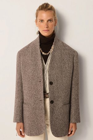 Maison Hotel clementine jacket ash mist back