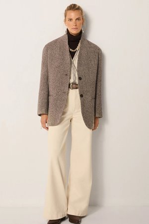 Maison Hotel clementine jacket ash mist detail