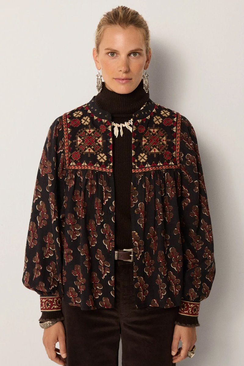 Maison Hotel scarlet blouse