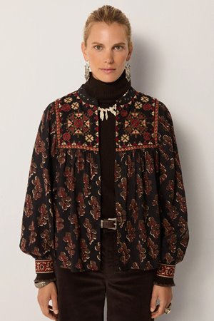 Maison Hotel scarlet blouse