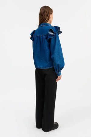 Skall Studio millie blouse vintage blue side