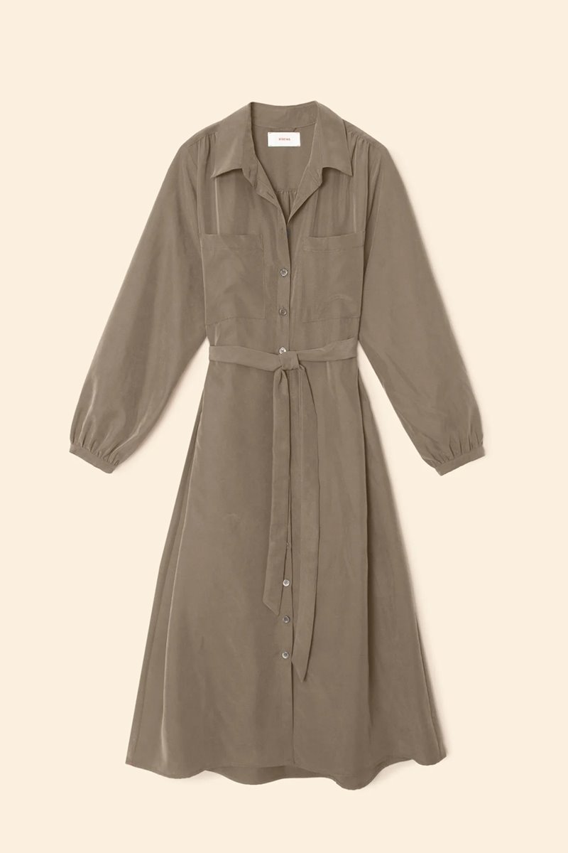 Xirena  lawson dress dusty army detail