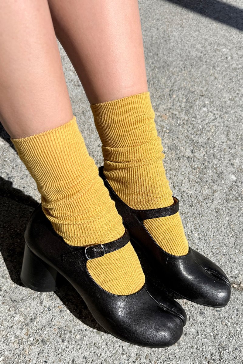 Le Bon Shoppe trouser sock bistro yellow side