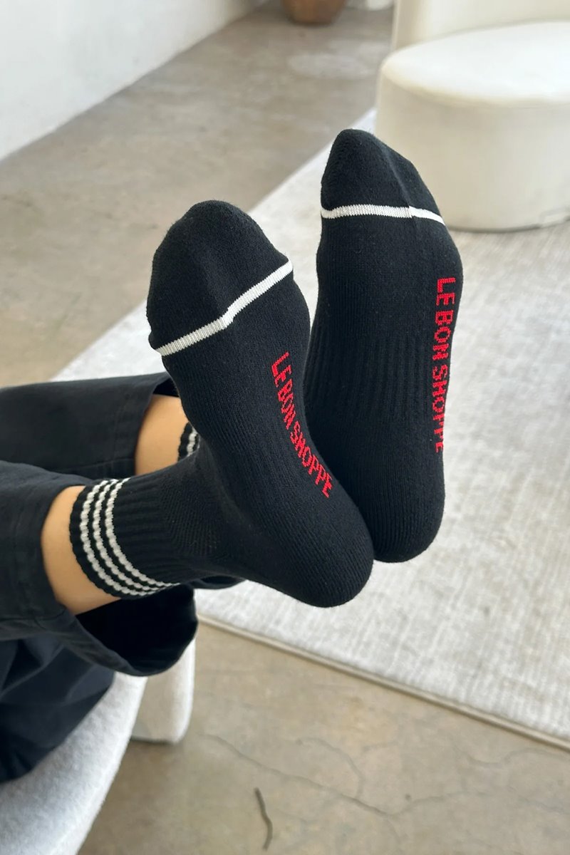 Le Bon Shoppe girlfriend sock black detail