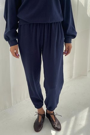 Le Bon Shoppe pointelle serene jogger navy