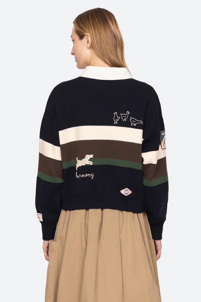 Sea NY arther rugby sweater side