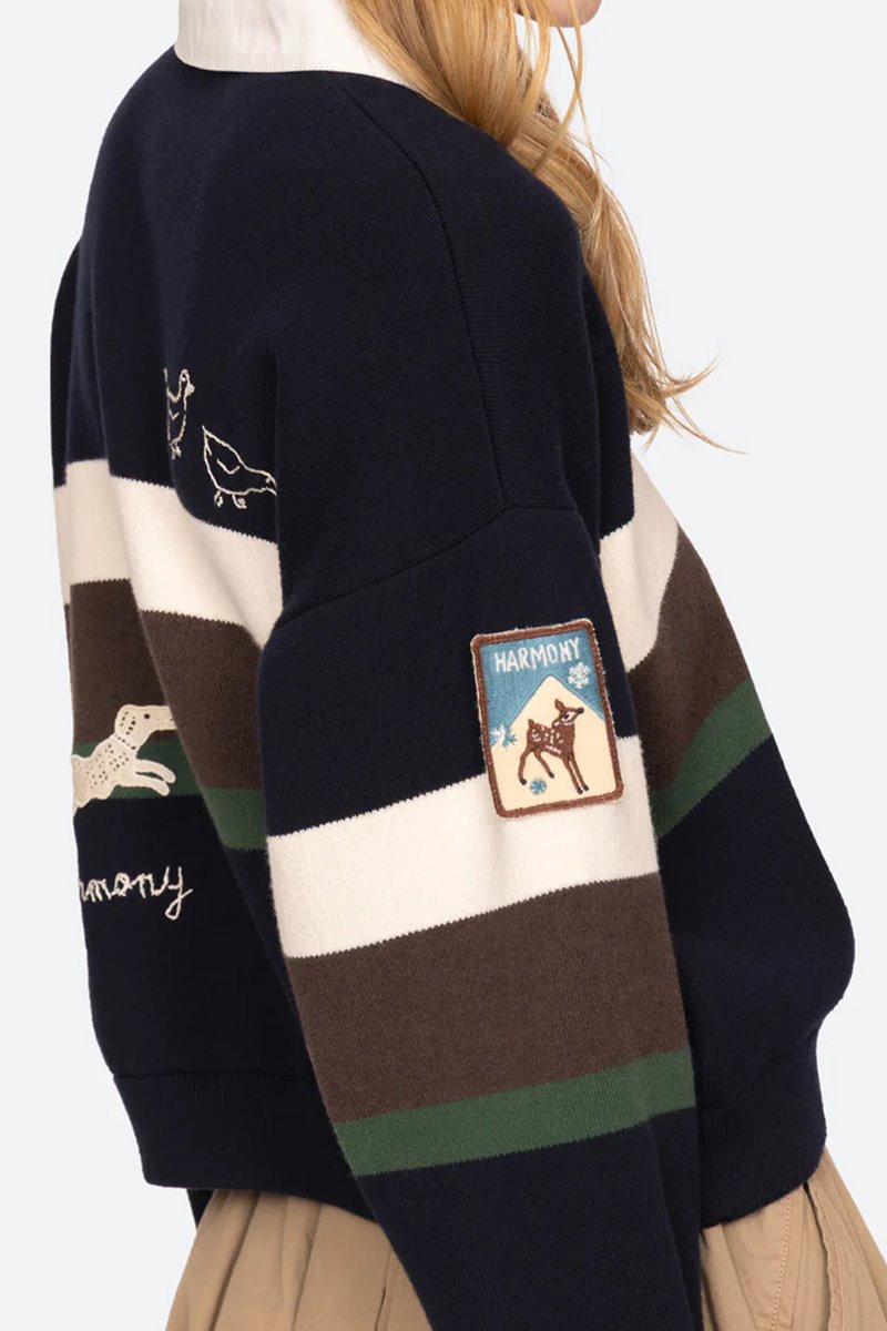 Sea NY arther rugby sweater detail