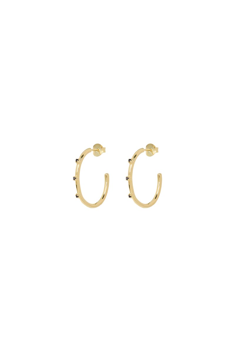 Anna & Nina medium stage light hoop earrings