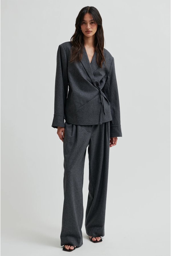 Second Female milea trouser dark grey melange