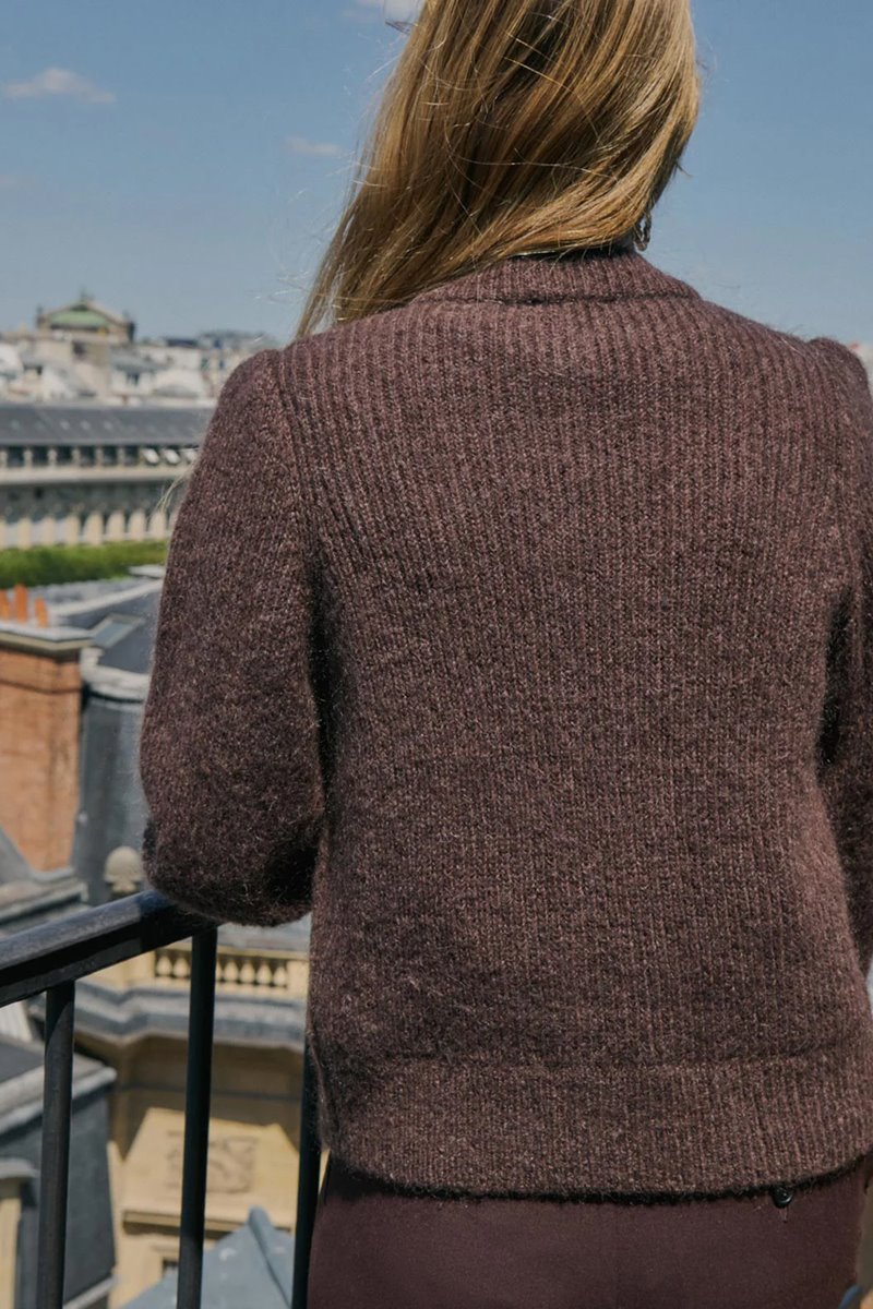 Petite Mendigote mirabelle knit brown back