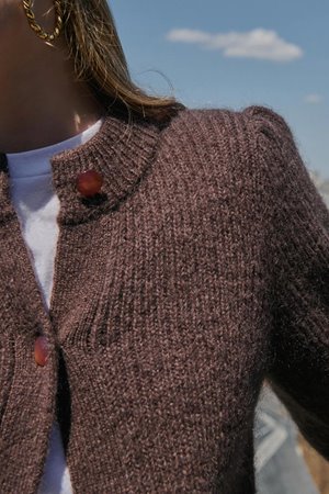 Petite Mendigote mirabelle knit brown side