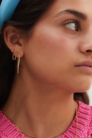 Anna & Nina solistice big hoops gold side