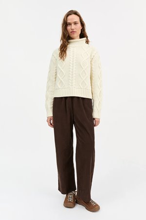 Skall Studio jasmine trouser - dark brown cord back