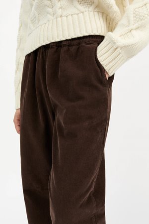 Skall Studio jasmine trouser - dark brown cord detail