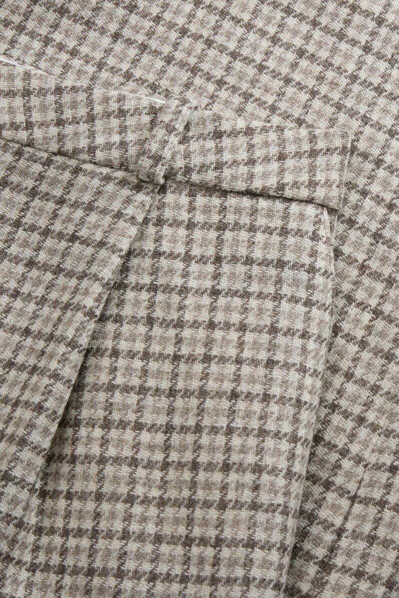 Skall Studio bob trouser brown grey check side