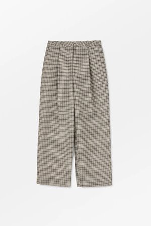Skall Studio bob trouser brown grey check detail