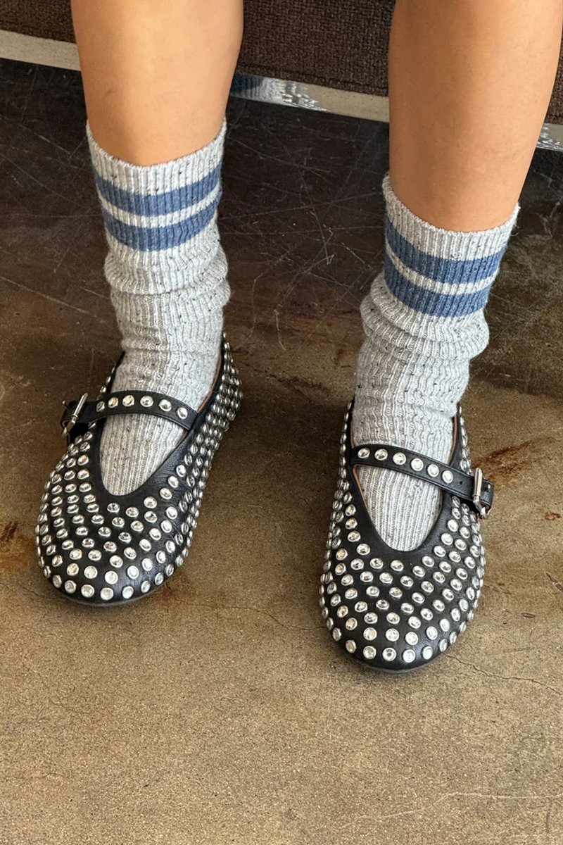 Le Bon Shoppe snow sock varsity grey/blue back