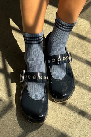 Le Bon Shoppe girlfriend sock indigo back