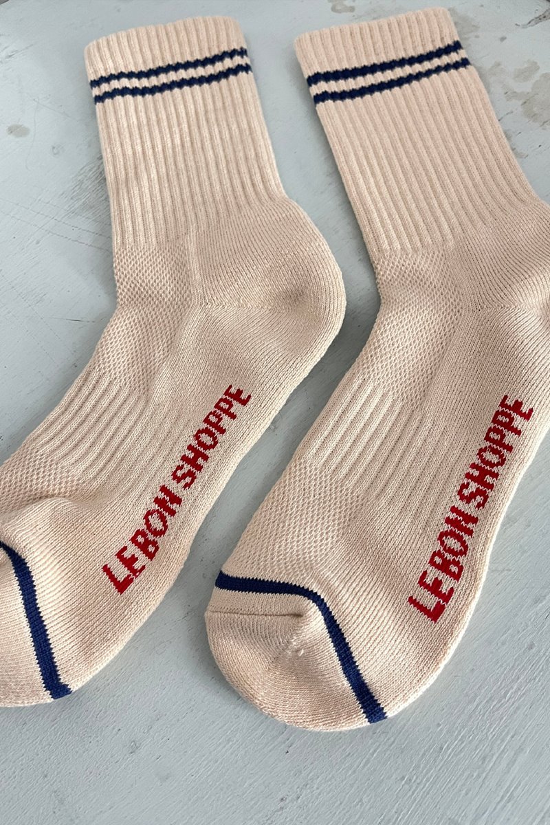 Le Bon Shoppe boyfriend sock cashew side