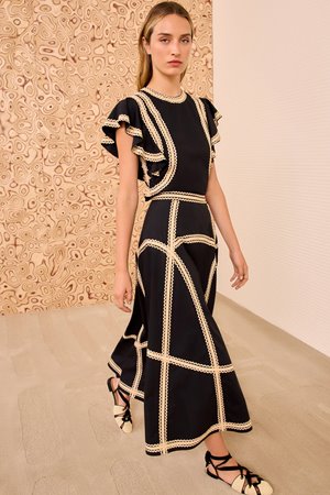 Ulla Johnson norah a-line midi skirt noir detail