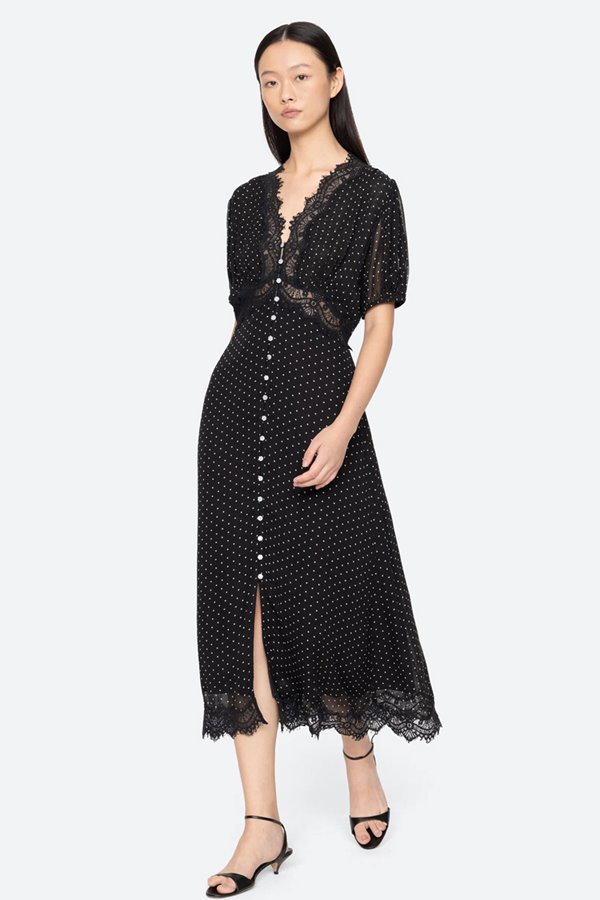 Sea NY Melody Polka Dot Dress