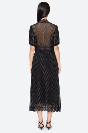 Sea NY melody polka dot dress detail