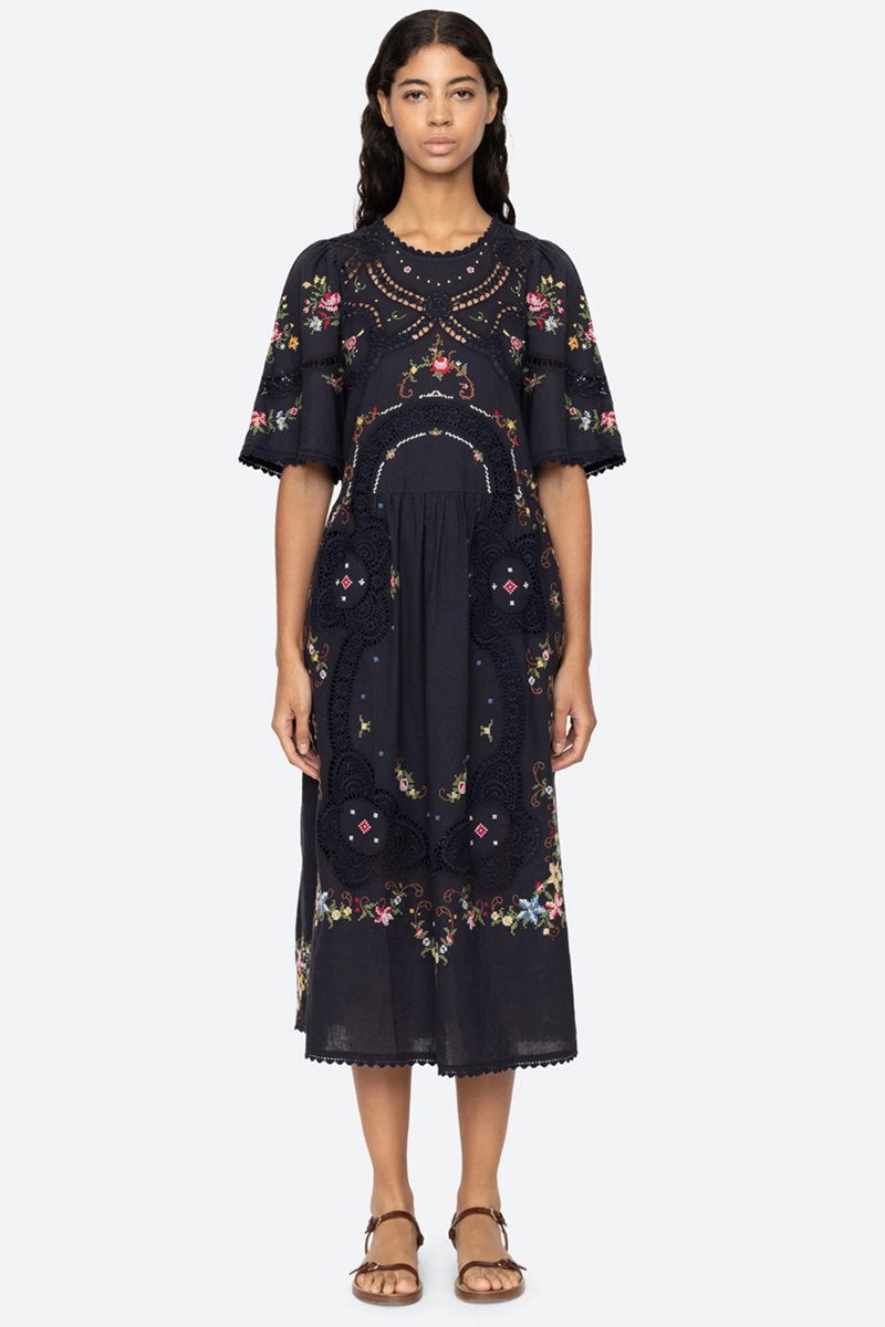 Sea NY edwina embroidery dress