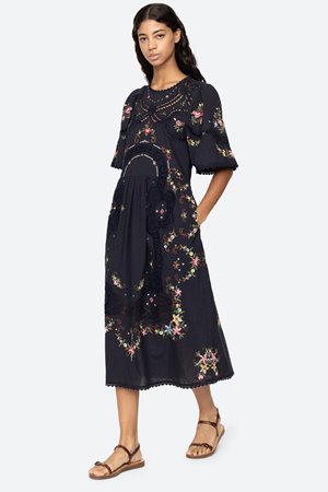 Sea NY edwina embroidery dress back