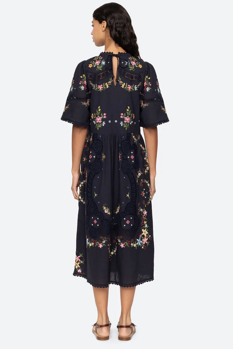 Sea NY edwina embroidery dress side