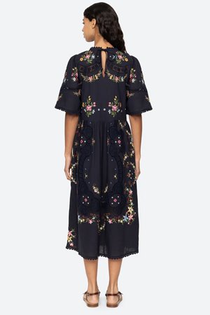 Sea NY edwina embroidery dress side
