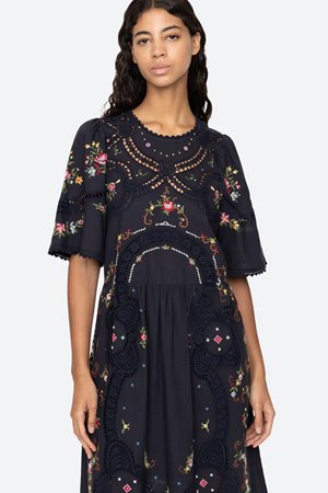 Sea NY edwina embroidery dress detail