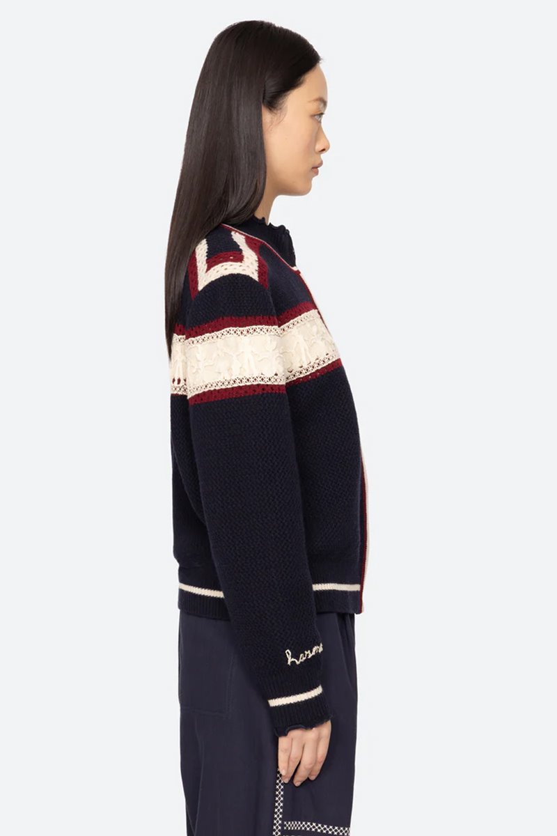 Sea NY hester zip front cardigan side