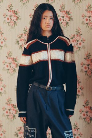 Sea NY hester zip front cardigan back