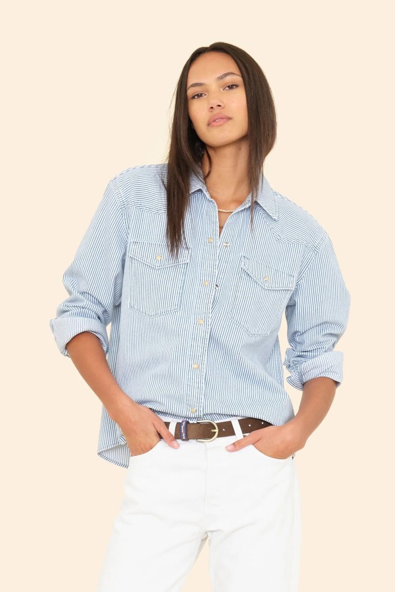 Xirena  byron shirt blue stripe