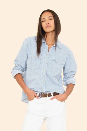 Xirena  byron shirt blue stripe