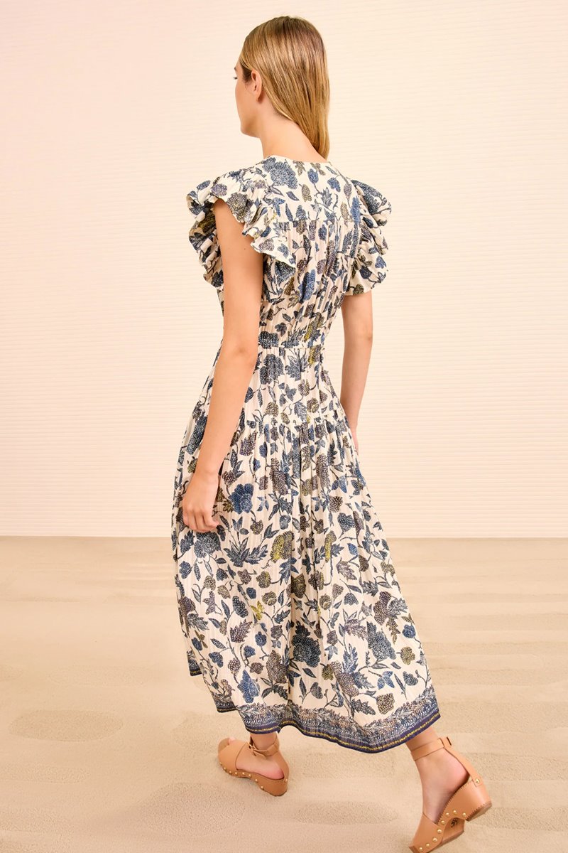 Ulla Johnson kairi flutter sleeve dress porcelain side