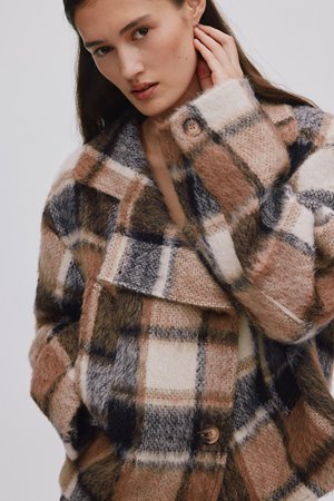 Rabens Saloner ehsan jacket jumbo check detail