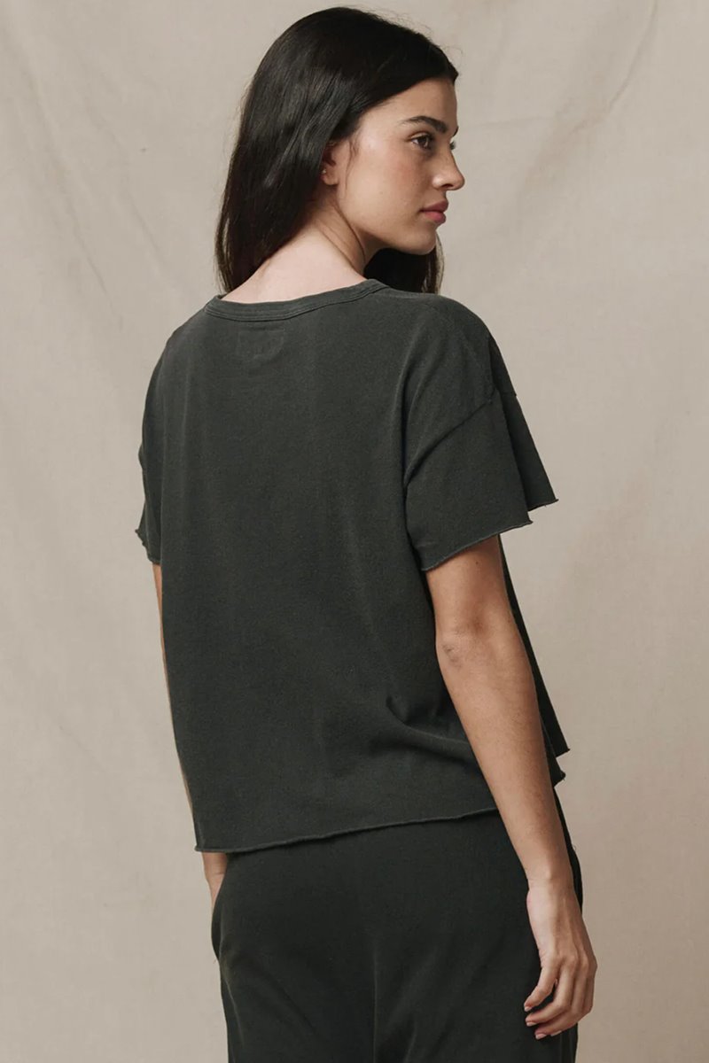 The Great the crop tee washed black side